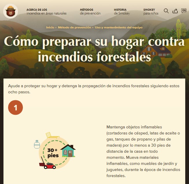 Cómo preparar su hogar contra incendios forestales